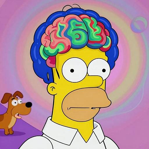 Psychedelic Homer Simpson Brain Trip