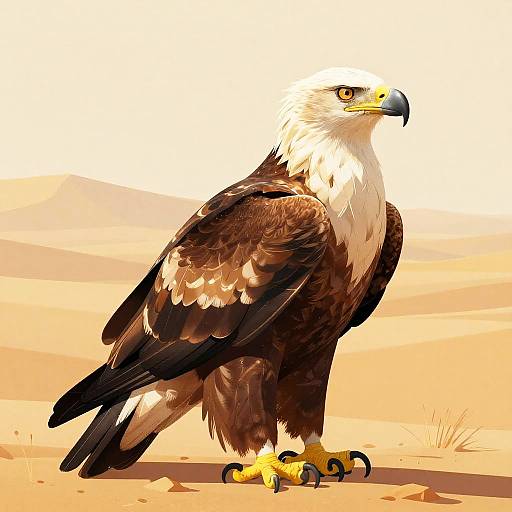 Majestic Eagle in Desert