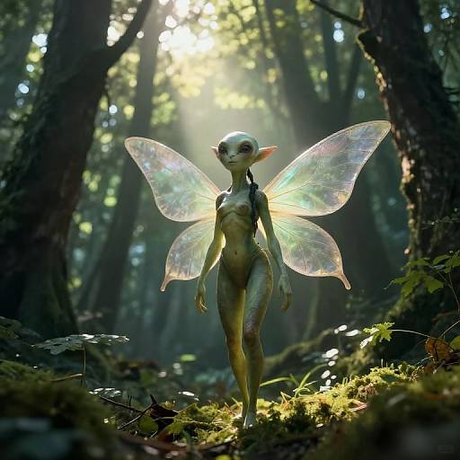 Scientific Forest Fairy Alien Portrait