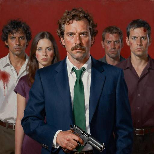 Dramatic Scene with a Suit-Clad Man