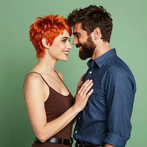 Vibrant Couple with Intimate Connection