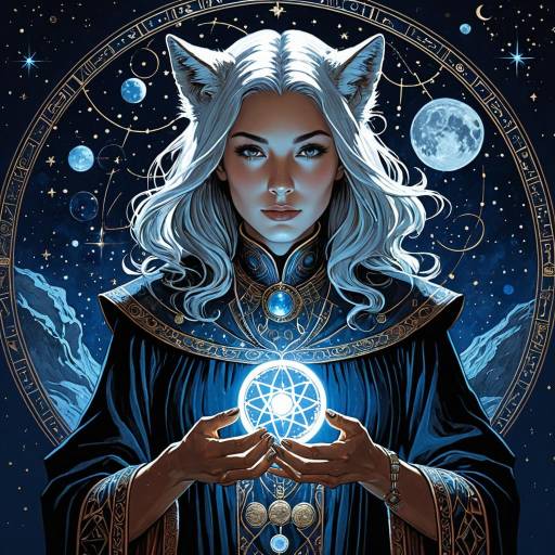 Mystical Portrait of a Lunar Alchemist