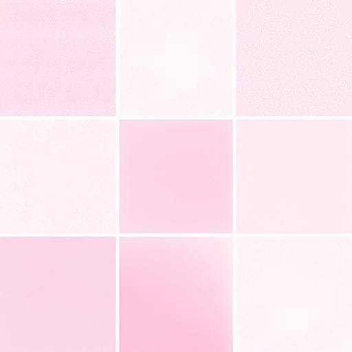 Digital image of four square sections: three white and one light pink, arranged in a 2x2 grid, with clean, sharp edges.