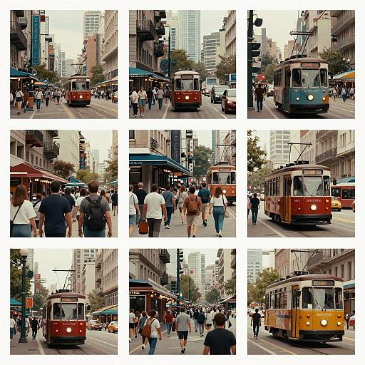 Nostalgic Metropolis Urban Collage