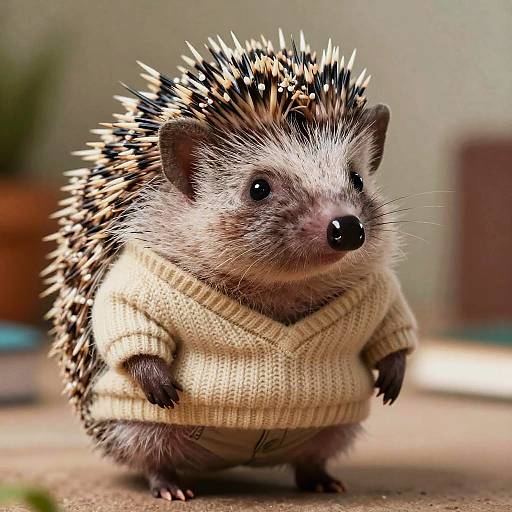 Whimsical Hedgehog High Schooler