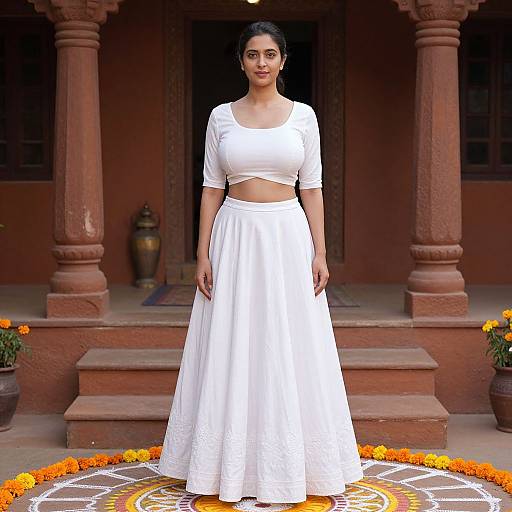 Elegant Woman in Traditional Indian Attire
