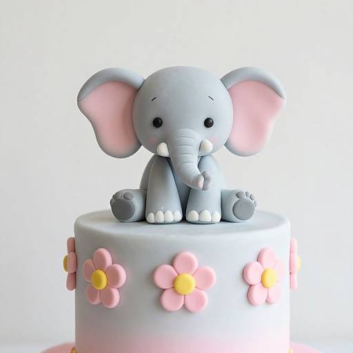 Adorable Baby Elephant Shower Cake