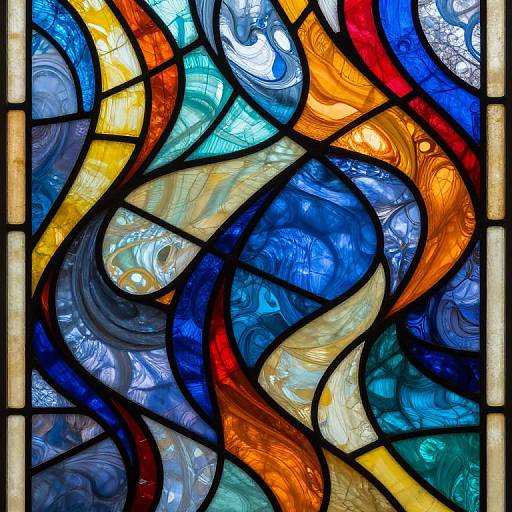 Abstract Stained Glass Bold Patterns