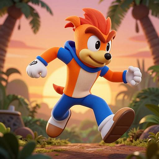 Vivid Crash Bandicoot Cosplay Pose