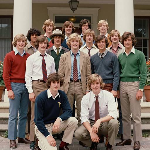 1970s Group Photo of Young Men