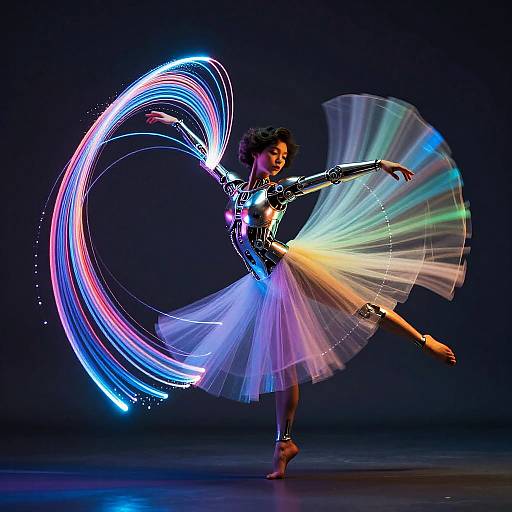 Non-Binary Kinetic LED Ballet Dancer