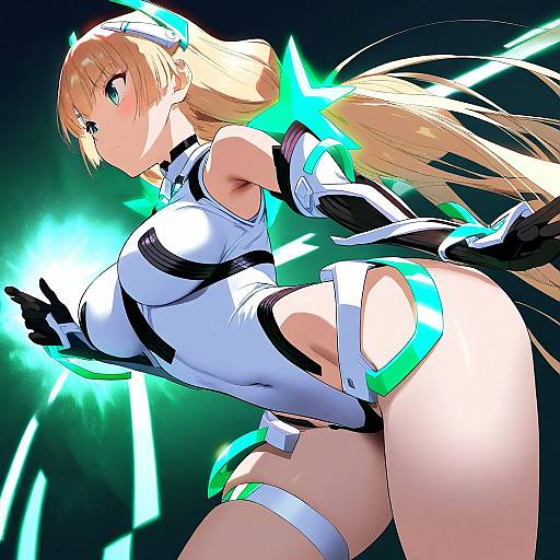 Illustration of Angela balzac, rakuen tsuihou in the style of Andou shuki