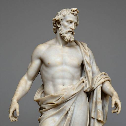 Hyper-Detailed Marble Apostle Sculpture