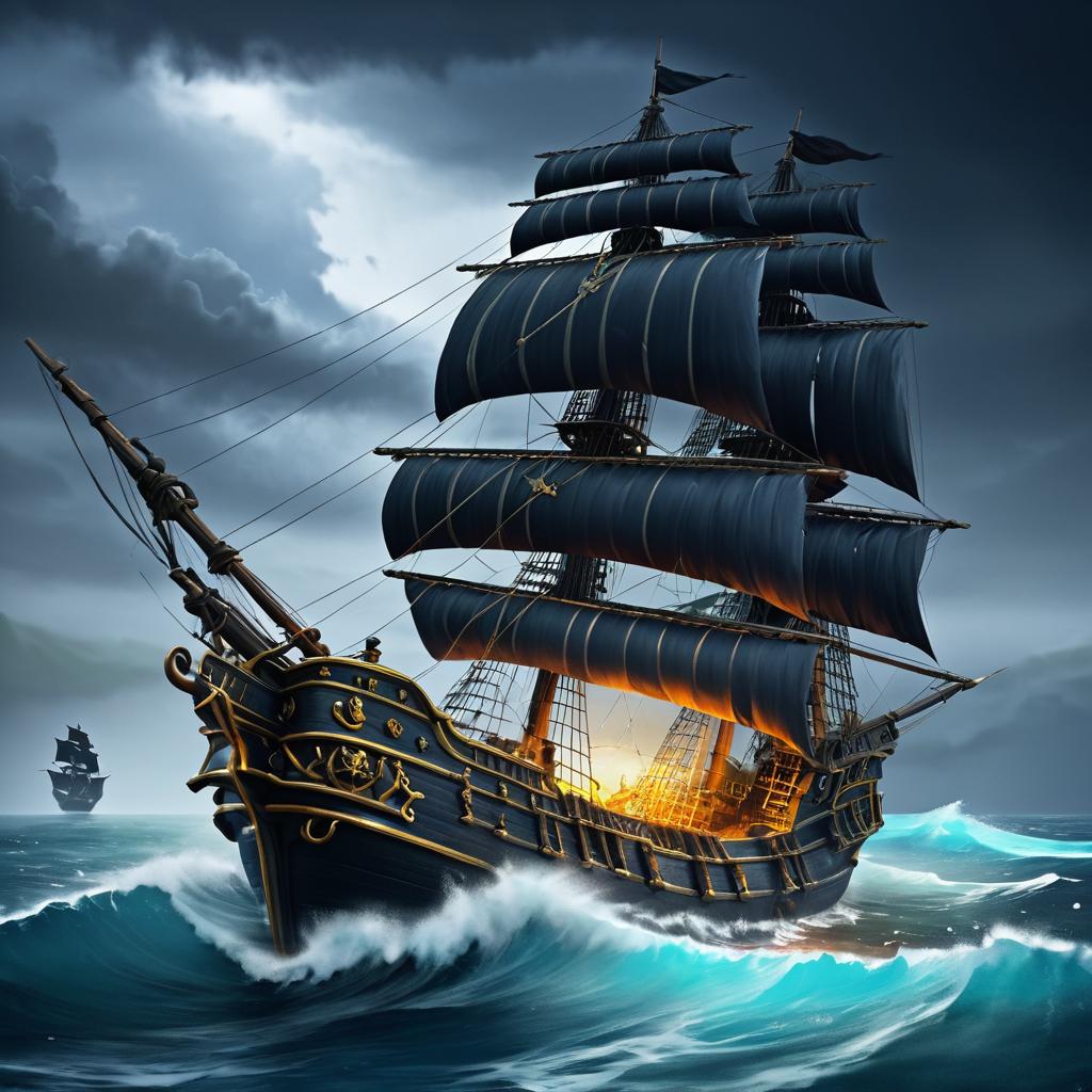 Epic Pirate Battle on Stormy Seas