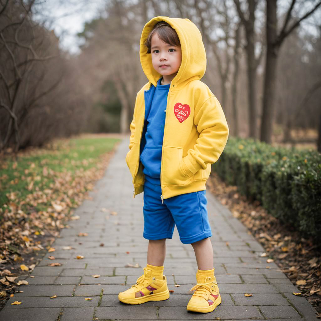 Cute Kid in Valentine's Day Outfit