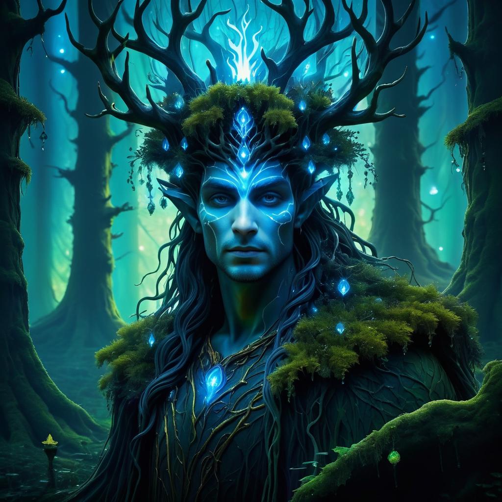 Enigmatic Forest Spirit in Baroque Style