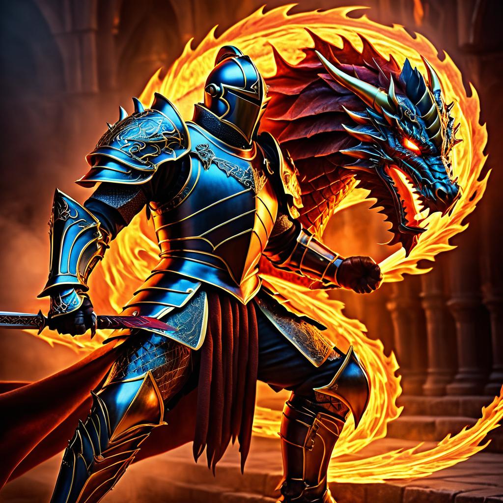 Epic Knight vs. Fiery Dragon Showdown