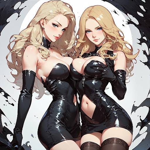 Corrupted Black Canary Latex Cowboy Shot