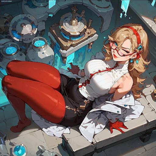 Fantasy Scientist in Potion Laboratory