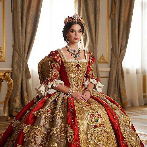 Baroque Elegance in Sunlit Room