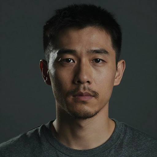 Dramatic Closeup of a Young Man