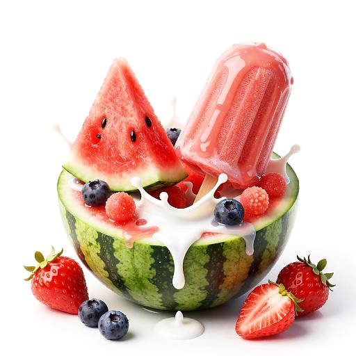 Watermelon and Berry Splash Fantasy