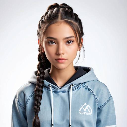 Realistic Portrait of Confident Teen Girl