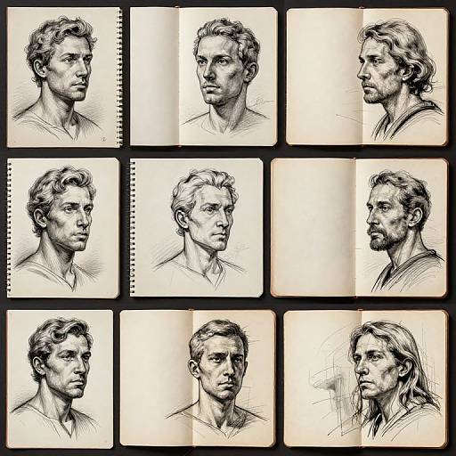 Panoramic Montage of Drawing Styles