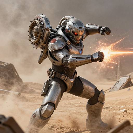 Captain Chaos in Futuristic Battle Suit