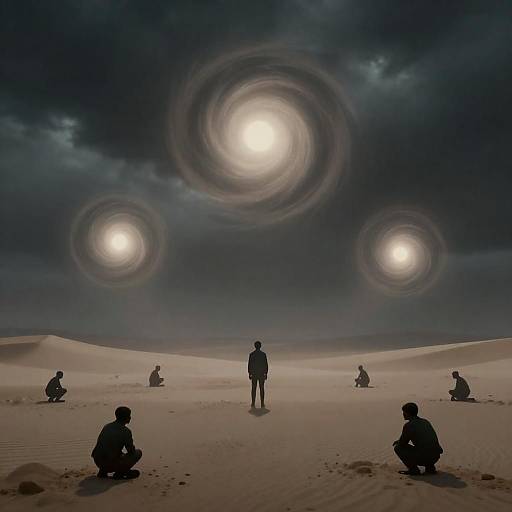 Chaotic Vortex in a Desert Landscape