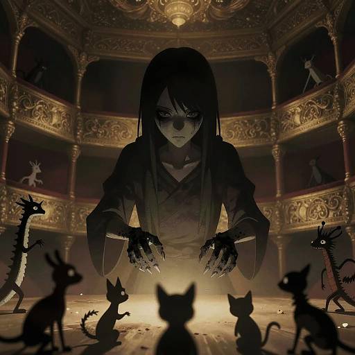 Ethereal Shadow Puppeteer in Theater