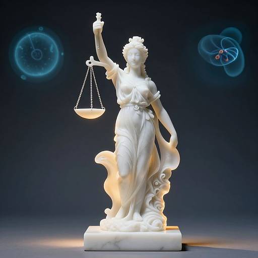 Marble Justice Statue Inspired by Insects