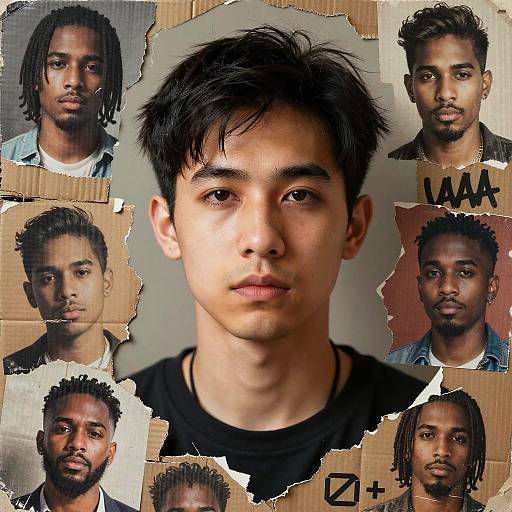 Edgy Realistic Multi-Layered Portrait