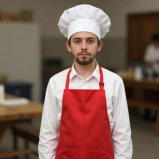 Realistic Male Butcher in Chef Hat