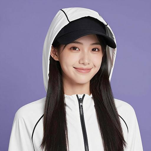 Mysterious Woman in Hooded Jacket