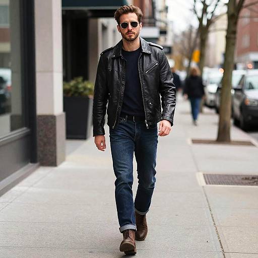 Confident Man in Stylish Urban Outfit