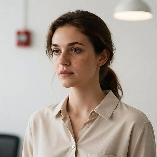 Caucasian Woman Portrait with Freckles