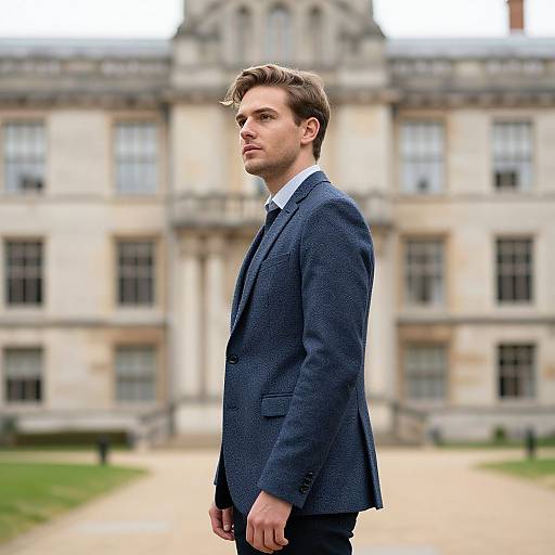 Fit European Man in Ivy League Style