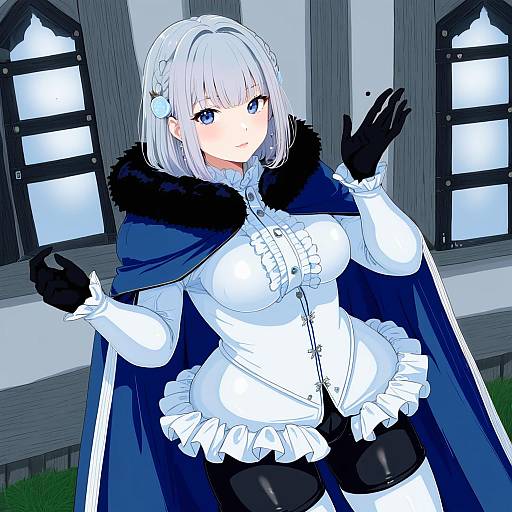 Illustration of Akershus fortress (oshiro project), oshiro project:re in the style of Onsen tamago (hs egg)