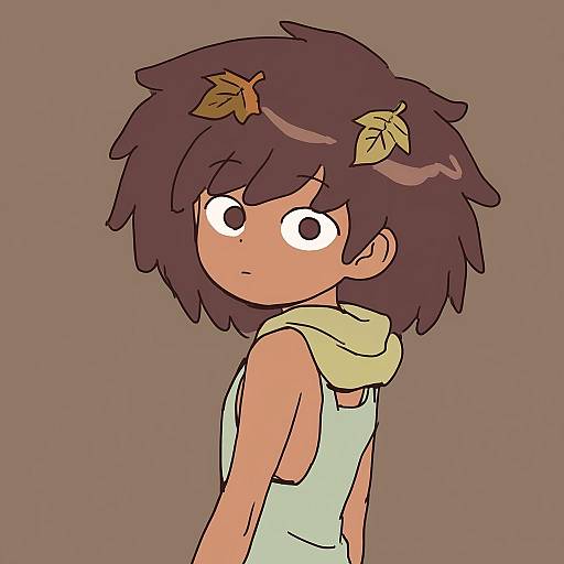 Illustration of Anne boonchuy, amphibia in the style of Sabaku chitai