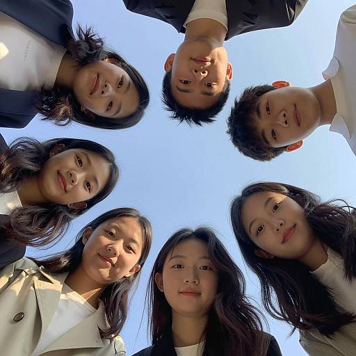 Group Portrait Under Blue Sky