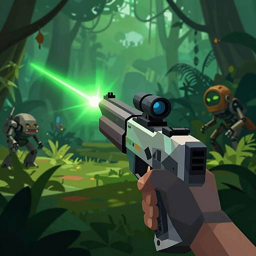 Stylized Flatline Laser Shooter