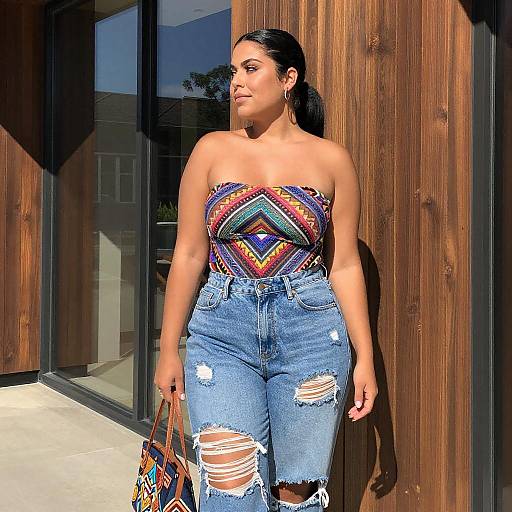 Curvy Woman in Stylish Urban Outfit