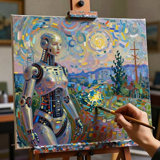 AI Digital Canvas to Impressionist Art