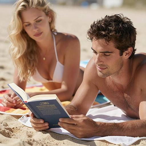 Relaxing Beach Moment with Shallow Focus