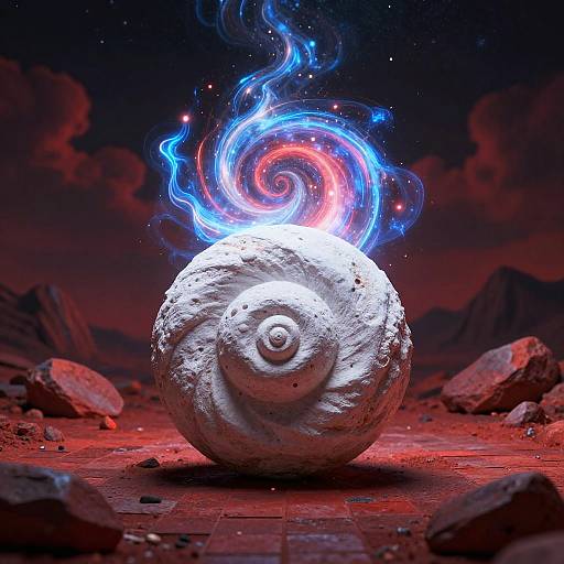 Spiral Stone with Energy Vortex