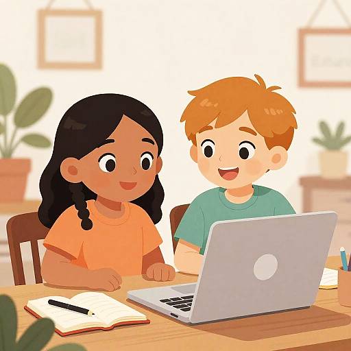 Children's Book Illustration of Best Friends