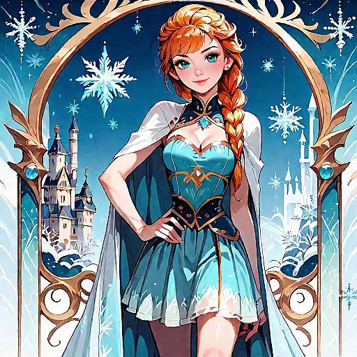 Anna and Elsa at Ice Castle