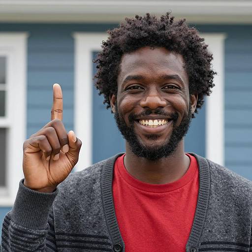 Smiling Black Man in Colorful Attire