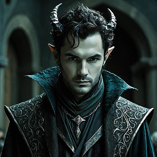 Handsome Changeling Rogue Sorcerer in Fantasy Costume